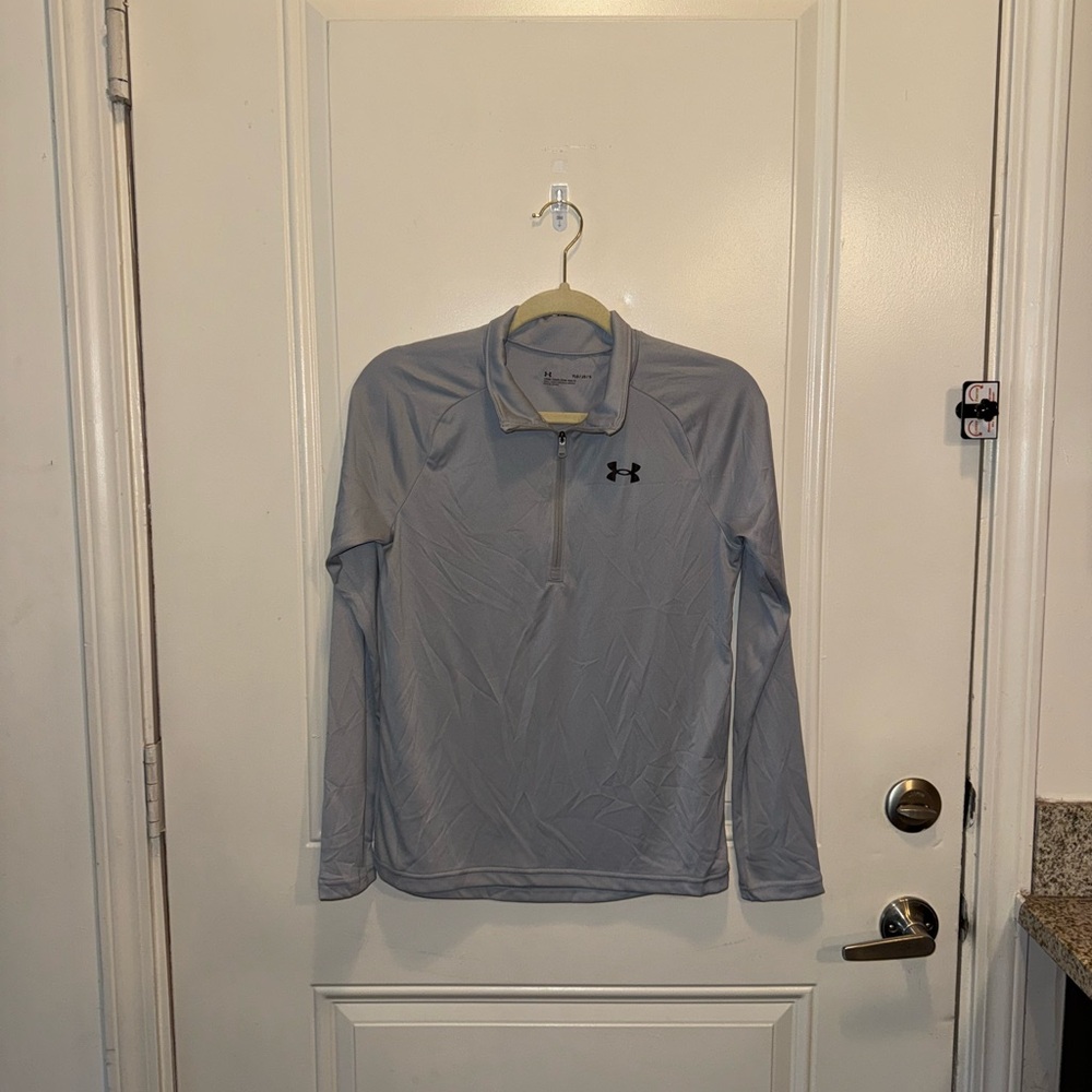 Under Armour Boy’s Light Gray Long Sleeve Shirt